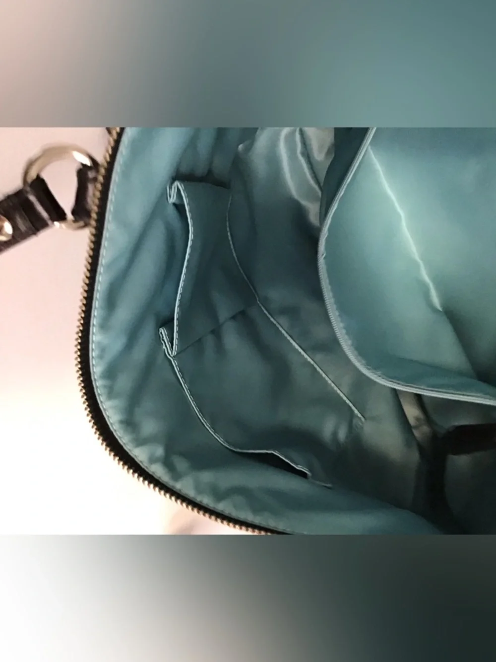 COACH LG POPPY  Black Distressed Look LEATHER Tote Shoulder